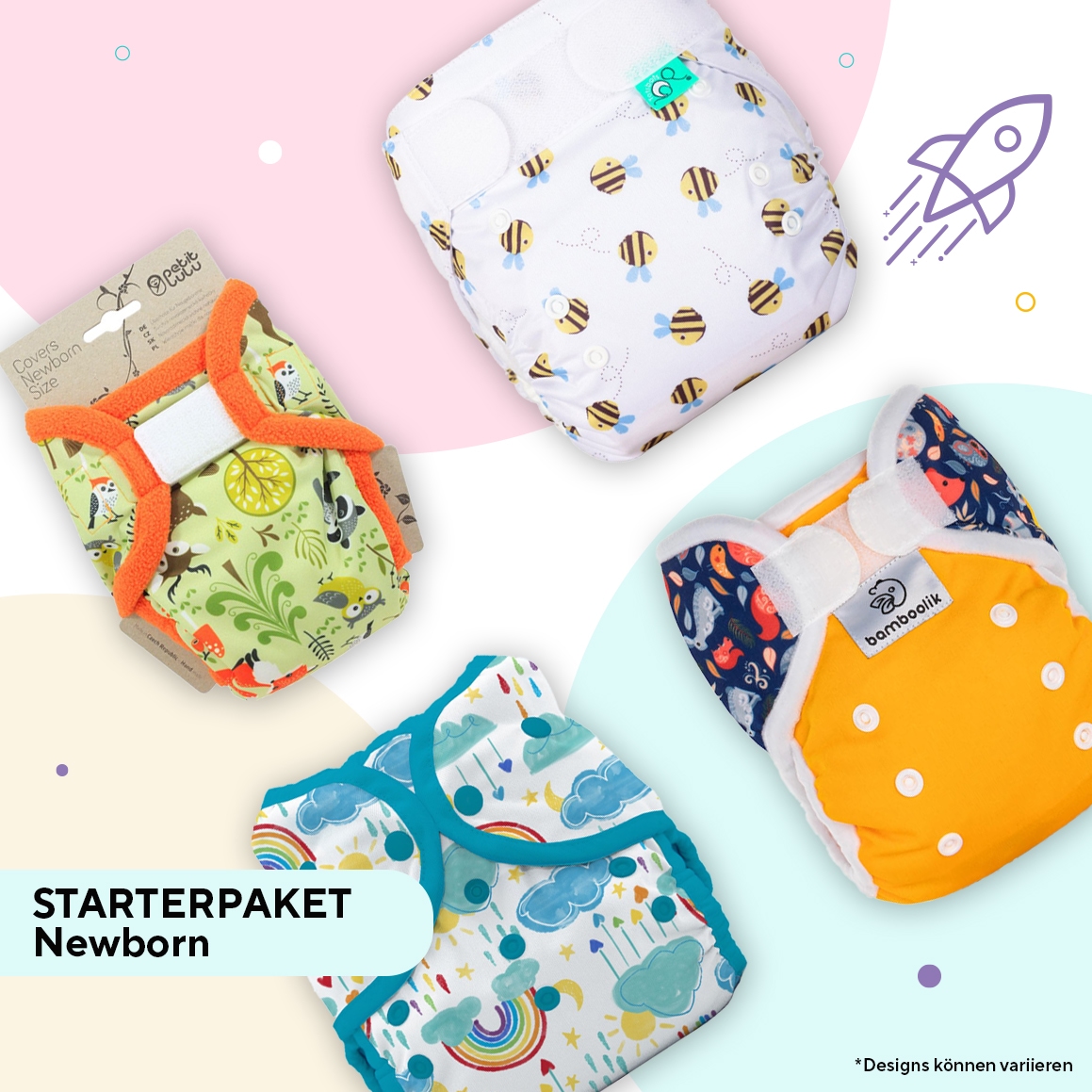 Stoffwindelpaket "Los geht´s" - einfach mit Stoffwindeln starten One Size