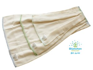 Blümchen Prefold Bio-Baumwolle Gr. S 6 Stück